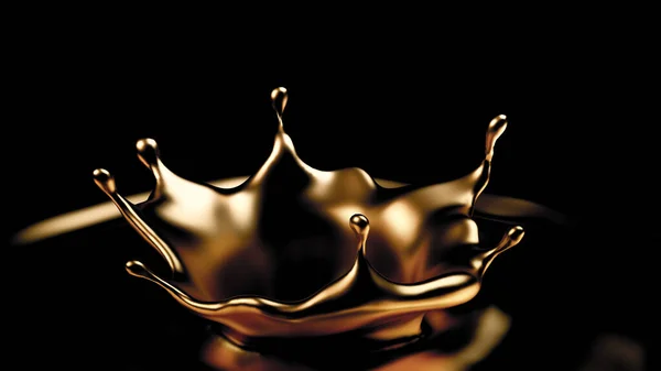 Misterioso, hermoso, salpicadura de oro de lujo. Ilustración 3d, representación 3d . —  Fotos de Stock