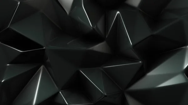 Stilvoller schwarzer Kristallhintergrund. 3D Illustration, 3D Rendering. — Stockfoto