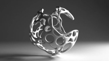 Soyut şekil arkaplanı. 3d illüstrasyon, 3d canlandırma.