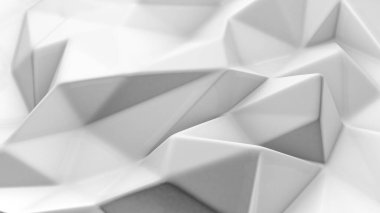 Şık beyaz kristal arka plan. 3d illüstrasyon, 3d canlandırma.