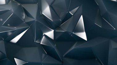 Tarz sahibi gri kristal arka plan. 3d illüstrasyon, 3d canlandırma.