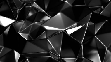 Kaliteli siyah kristal arka plan. 3d illüstrasyon, 3d canlandırma.