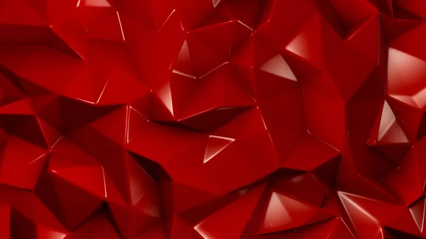 พื้นหลังคริสตัลสีแดงที่มีสไตล์ ภาพ 3 มิติ, 3D . — ภาพถ่ายสต็อก