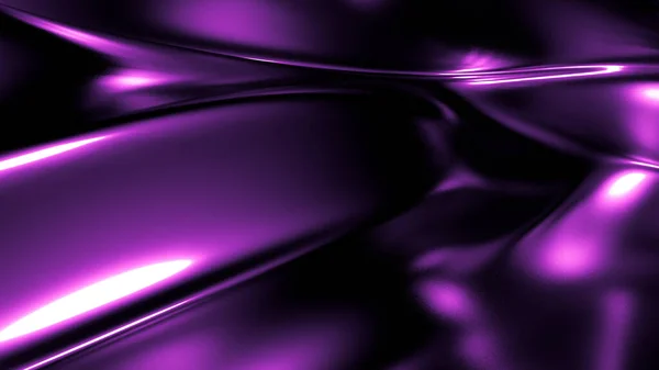 Elegáns elegáns lila sötét háttér ráncokkal, drótok és örvények. 3D illusztráció, 3D-s renderelés. — Stock Fotó