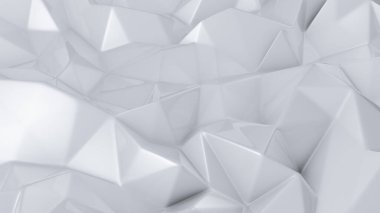 Şık beyaz kristal arka plan. 3d illüstrasyon, 3d canlandırma.