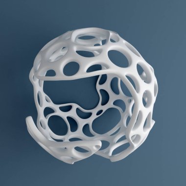 Soyut şekil arkaplanı. 3d illüstrasyon, 3d canlandırma.
