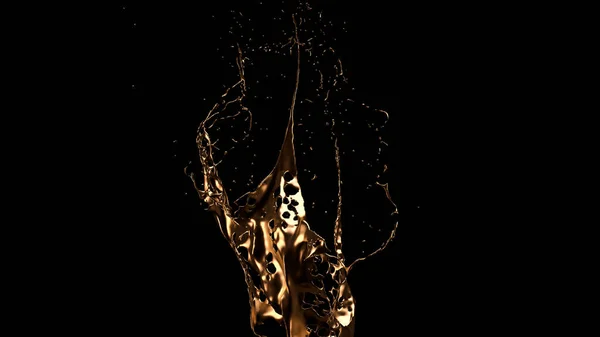 Luxuoso, misterioso, vintage, abstrato splash de ouro líquido o — Fotografia de Stock