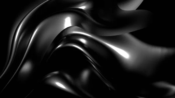 Pliseli, perdeli ve kıvrımlı güzel siyah bir arka plan. — Stok fotoğraf