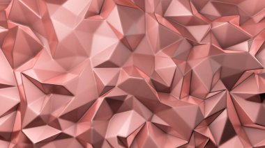 Pembe kristal arka plan. 3d illüstrasyon, 3d canlandırma.