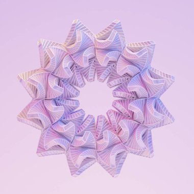 Soyut biçim. 3d illüstrasyon, 3d canlandırma.