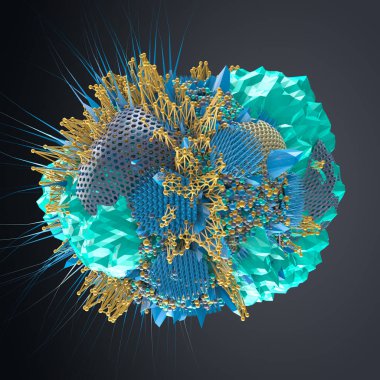 Soyut form. 3d illüstrasyon, 3d canlandırma.