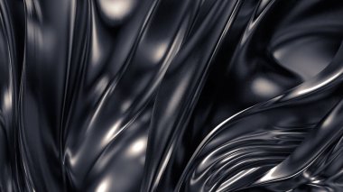 Pliseli, kumaşlı ve kıvrımlı lükslü gri bir arka plan. 3D hasta