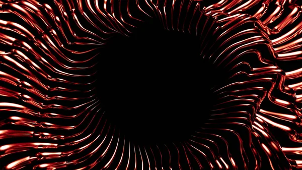 Stylish red metallic black background with lines and waves. 3d i