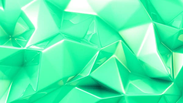 Fondo de cristal verde con estilo. Ilustración 3d, representación 3d . — Foto de Stock