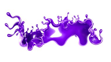 Bir tutam boya. 3d illüstrasyon, 3d canlandırma.