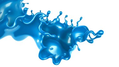 Bir tutam boya. 3d illüstrasyon, 3d canlandırma.