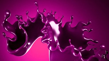 Bir tutam boya. 3d illüstrasyon, 3d canlandırma.