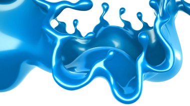 Bir tutam boya. 3d illüstrasyon, 3d canlandırma.