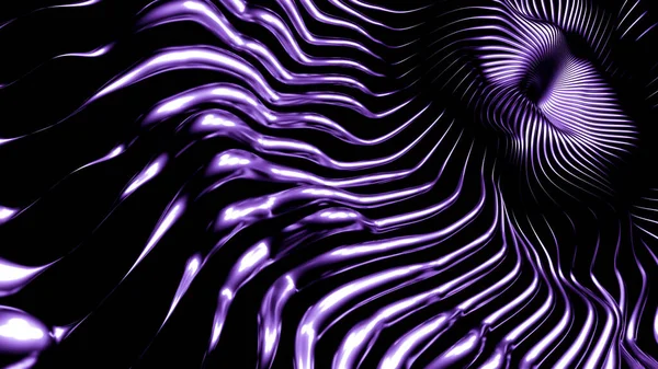 Elegante fondo metálico púrpura negro con líneas y ondas. Ilustración 3d, representación 3d . — Foto de Stock