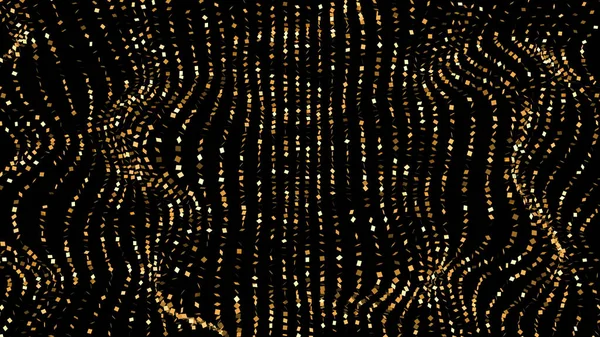 Hermoso fondo negro con brillo dorado. Ilustración 3d, representación 3d . — Foto de Stock