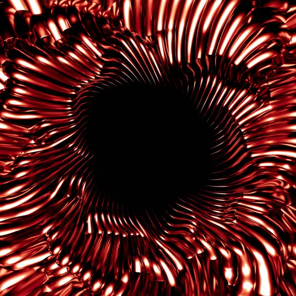 Stylish red metallic black background with lines and waves. 3d illustration, 3d rendering.