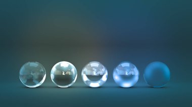 Turkuaz geometrik arka plan ve alışılmadık daire şekli. 3D hasta