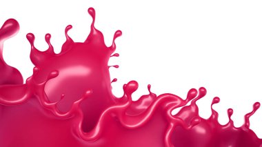 Bir tutam boya. 3d illüstrasyon, 3d canlandırma.