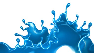 Bir tutam boya. 3d illüstrasyon, 3d canlandırma.