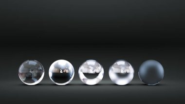 Taşaklarından geometrik şekiller alan gri lüks bir arka plan. 3d illüstrasyon, 3d canlandırma.