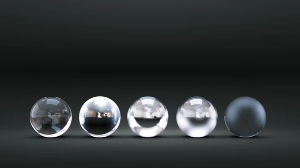 Fond de luxe gris avec des formes géométriques de boules. Illustration 3d, rendu 3d . — Photo