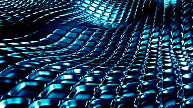 Turkuaz metalik endüstriyel grunge arka planı. 3d illüstrasyon, 3d canlandırma.