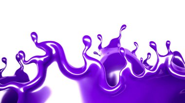 Bir tutam boya. 3d illüstrasyon, 3d canlandırma.