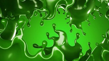 Bir tutam boya. 3d illüstrasyon, 3d canlandırma.