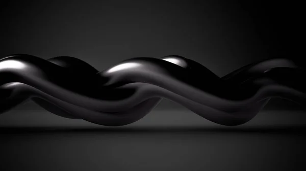 Siyah, şık, modern Metalik arka plan düz çizgileri ile. 3D çizim 3d render — Stok fotoğraf