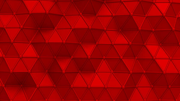 Red triangle crystal background.3d rendering, 3d illustration.