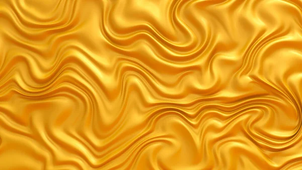 Χρυσό κίτρινο ύφασμα drapery φόντο. 3D απεικόνιση, 3d απόδοση. — Φωτογραφία Αρχείου