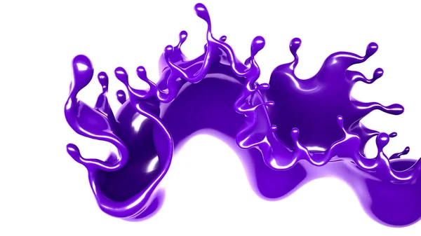 Splash of paint. 3d illustration, 3d rendering. — Stock Photo, Image