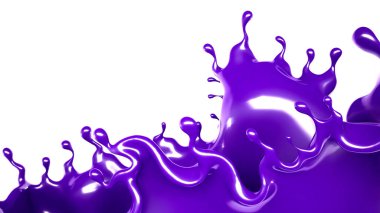 Bir tutam boya. 3d illüstrasyon, 3d canlandırma.