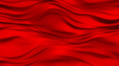 Kırmızı kumaş örtüsü arka plan. 3d illüstrasyon, 3d canlandırma.