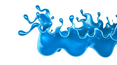 Bir tutam boya. 3d illüstrasyon, 3d canlandırma.