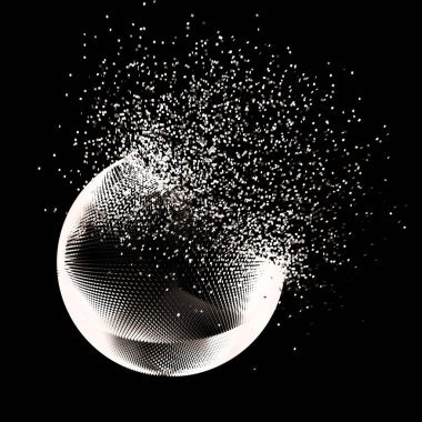 Gümüş parıltılı güzel bir siyah arkaplan. 3d illüstrasyon,