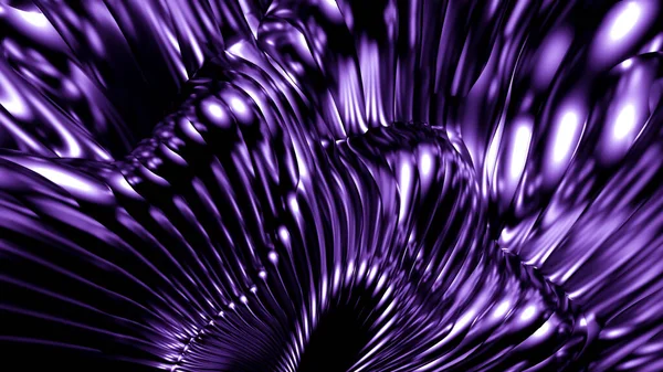 Elegante sfondo nero viola metallizzato con linee e onde. 3. — Foto Stock