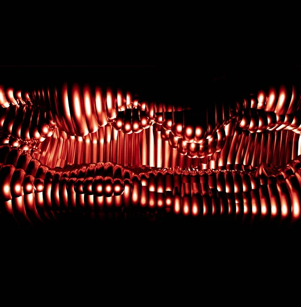 Stylish red metallic black background with lines and waves. 3d i