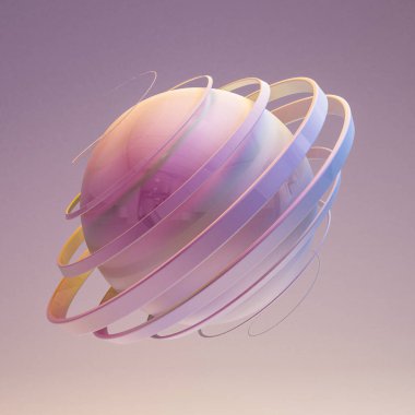 Model gezegen. 3d illüstrasyon, 3d canlandırma.