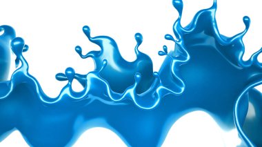 Bir tutam boya. 3d illüstrasyon, 3d canlandırma.