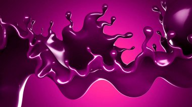 Bir tutam boya. 3d illüstrasyon, 3d canlandırma.