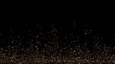 Altın yaldızlı güzel siyah arkaplan. 3d illüstrasyon, 3d canlandırma.