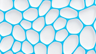 Soyut mavi beyaz arka plan. 3d illüstrasyon, 3d canlandırma.