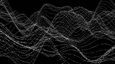 Gümüş parıltılı güzel bir siyah arkaplan. 3d illüstrasyon, 3d canlandırma.