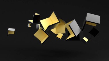 Toplanma geçmişi. 3d illüstrasyon, 3d canlandırma.